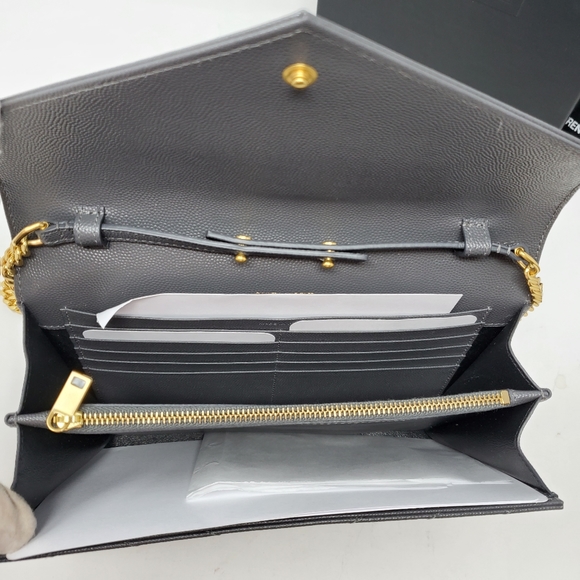 Auth YSL Woc Gray Envelope Rare Color Brand New - Picture 4 of 14